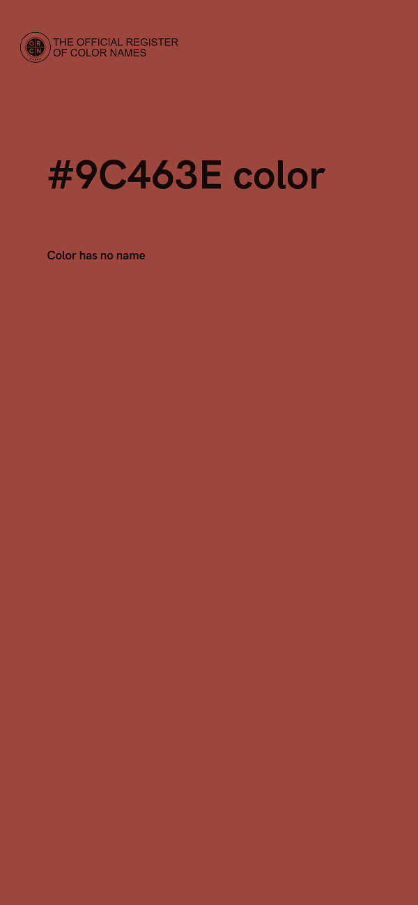 #9C463E color image