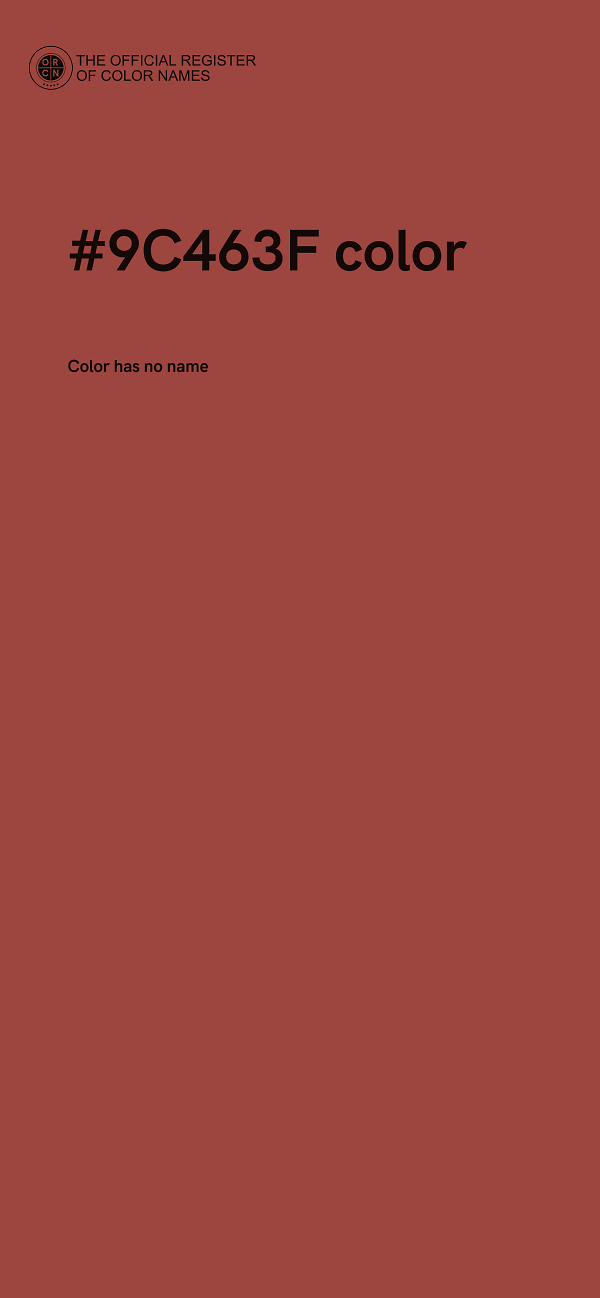 #9C463F color image