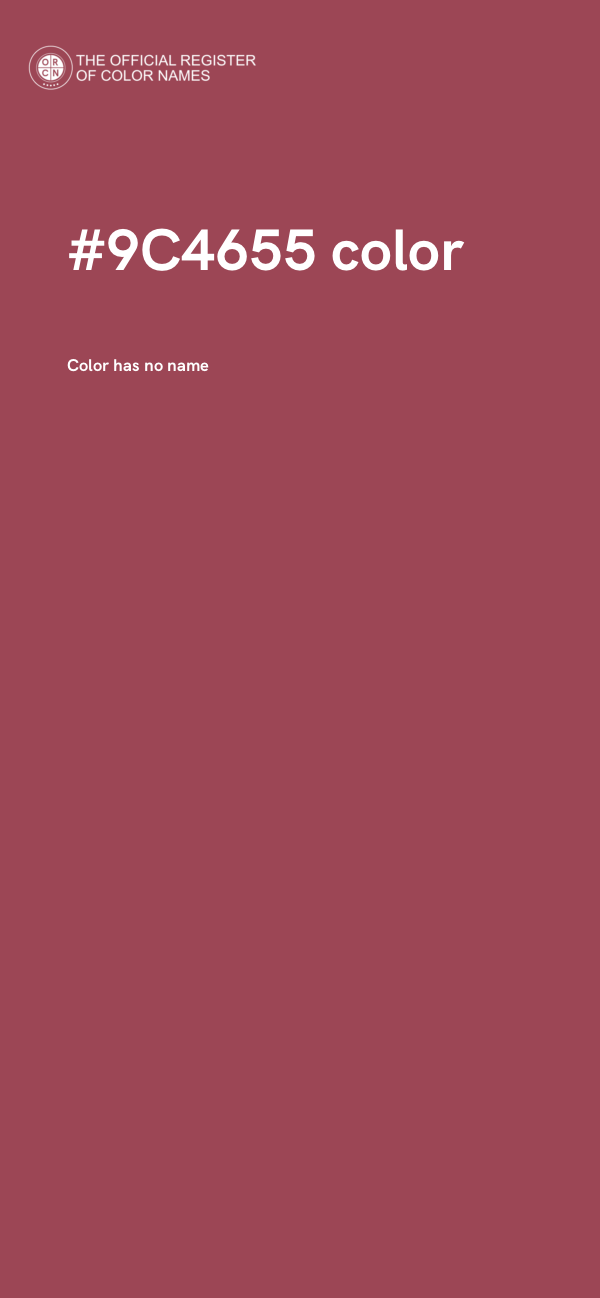 #9C4655 color image