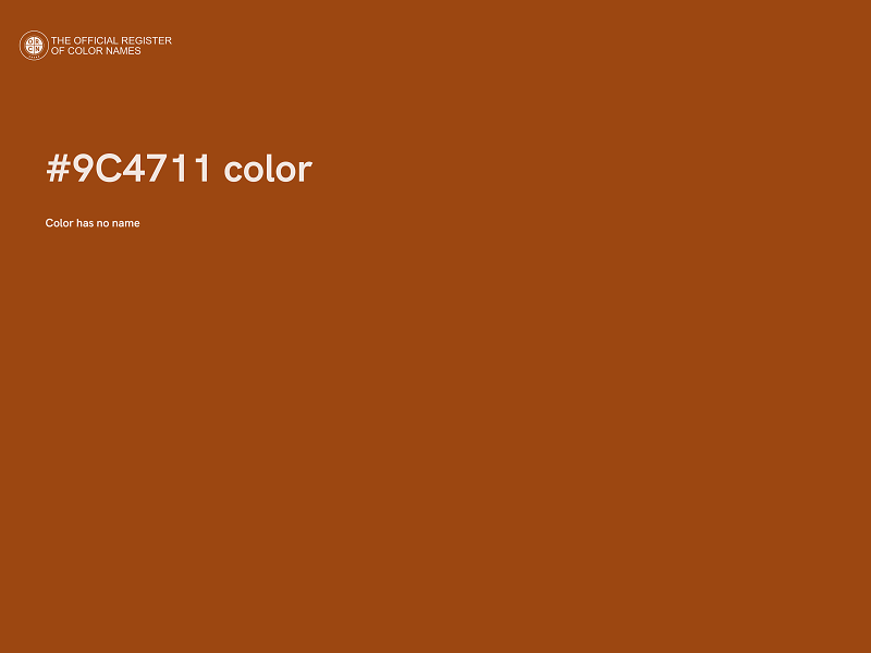 #9C4711 color image