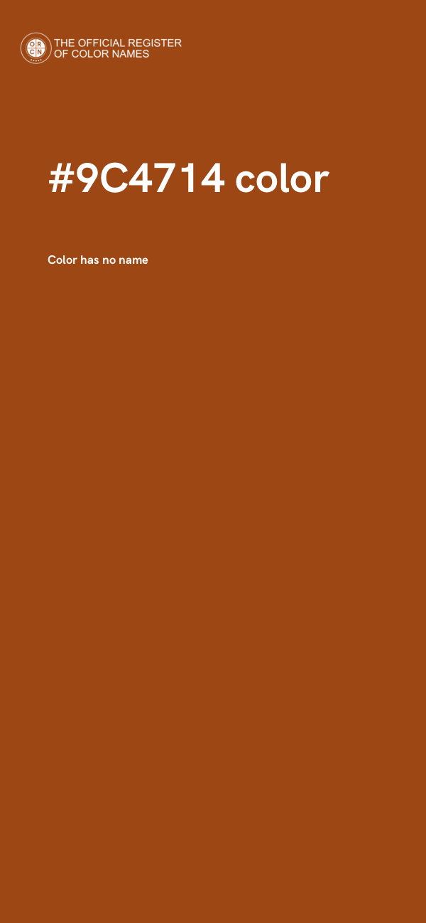 #9C4714 color image