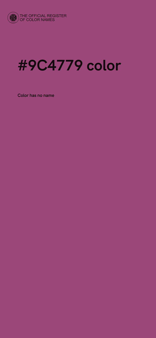 #9C4779 color image