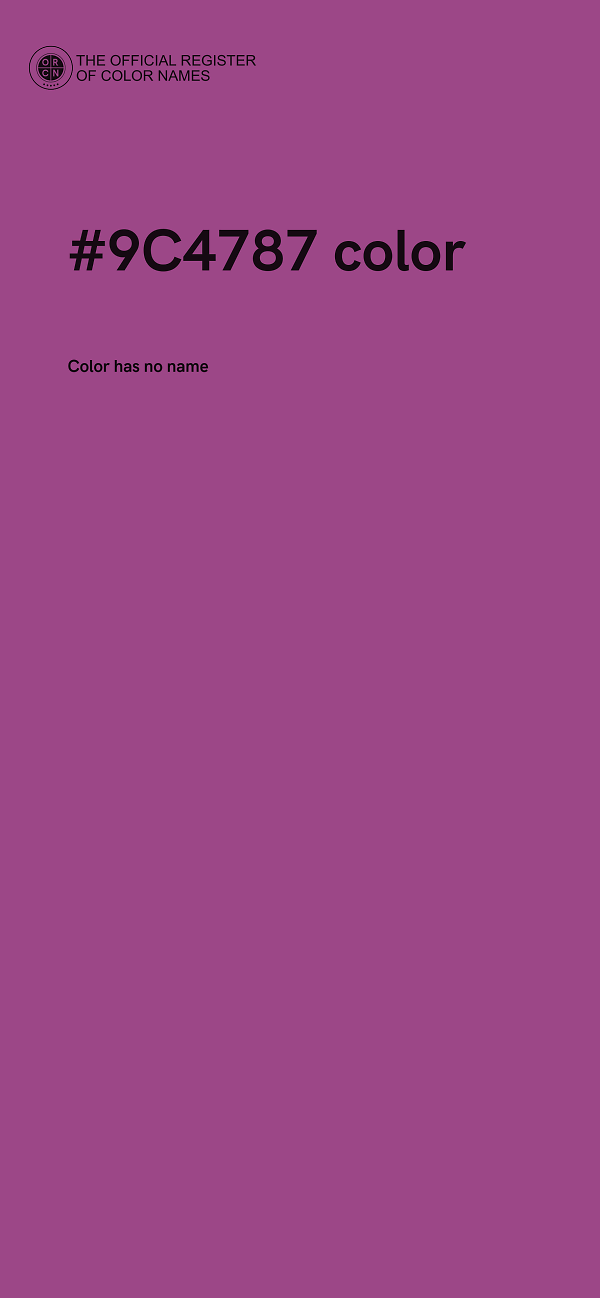 #9C4787 color image