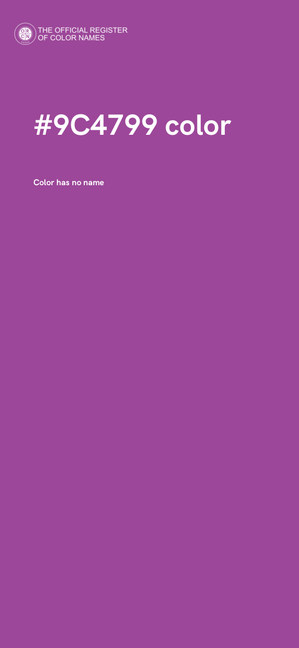#9C4799 color image