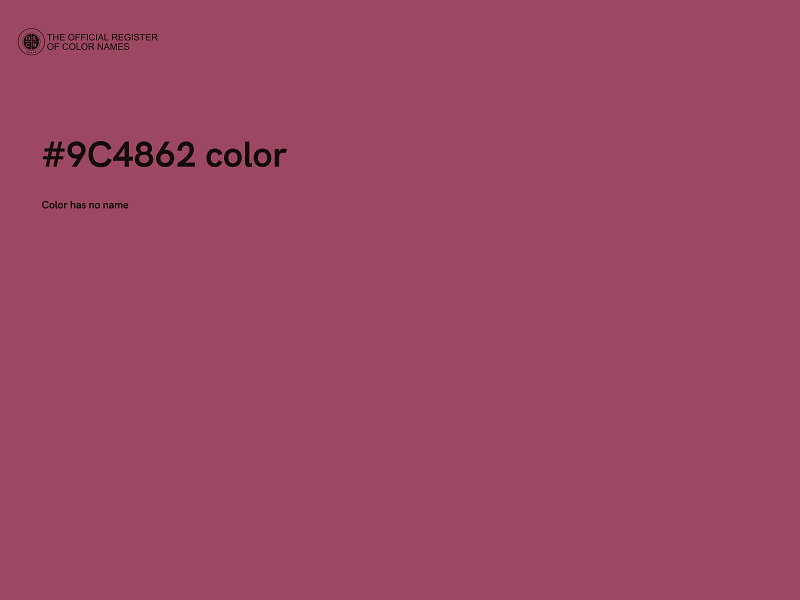 #9C4862 color image