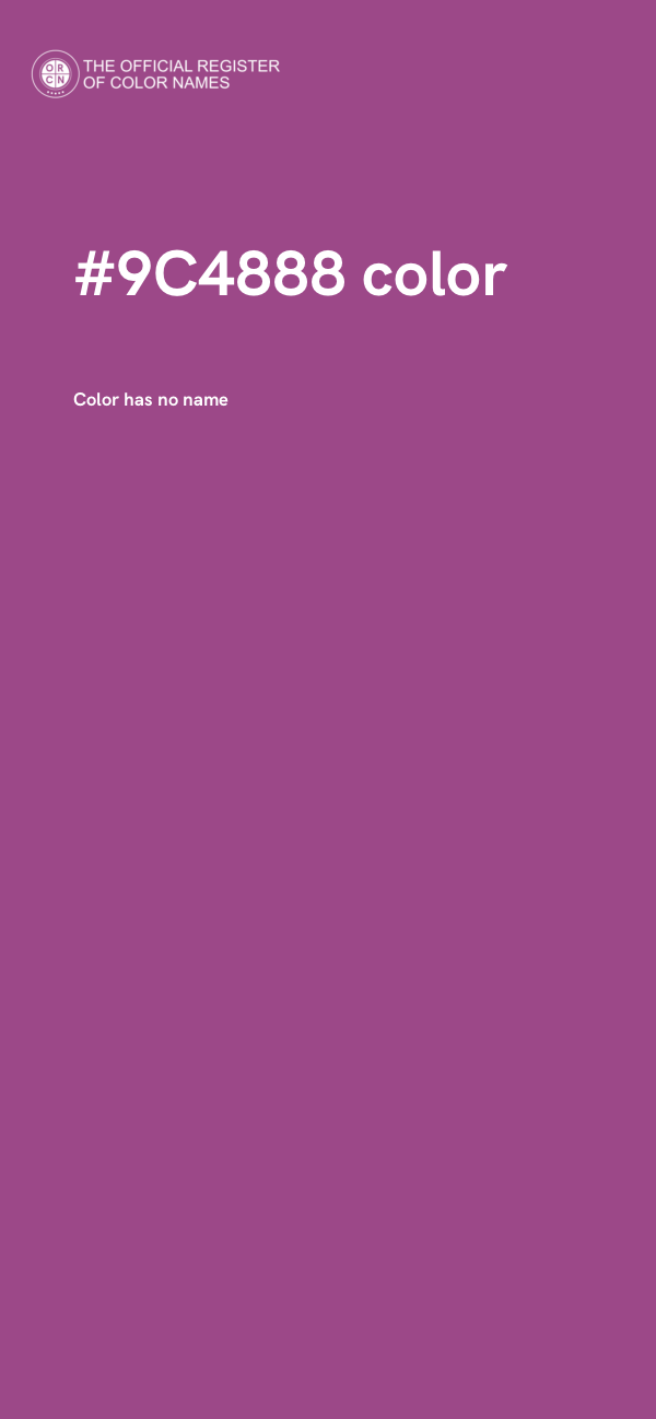 #9C4888 color image