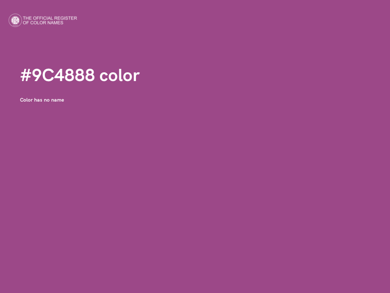 #9C4888 color image