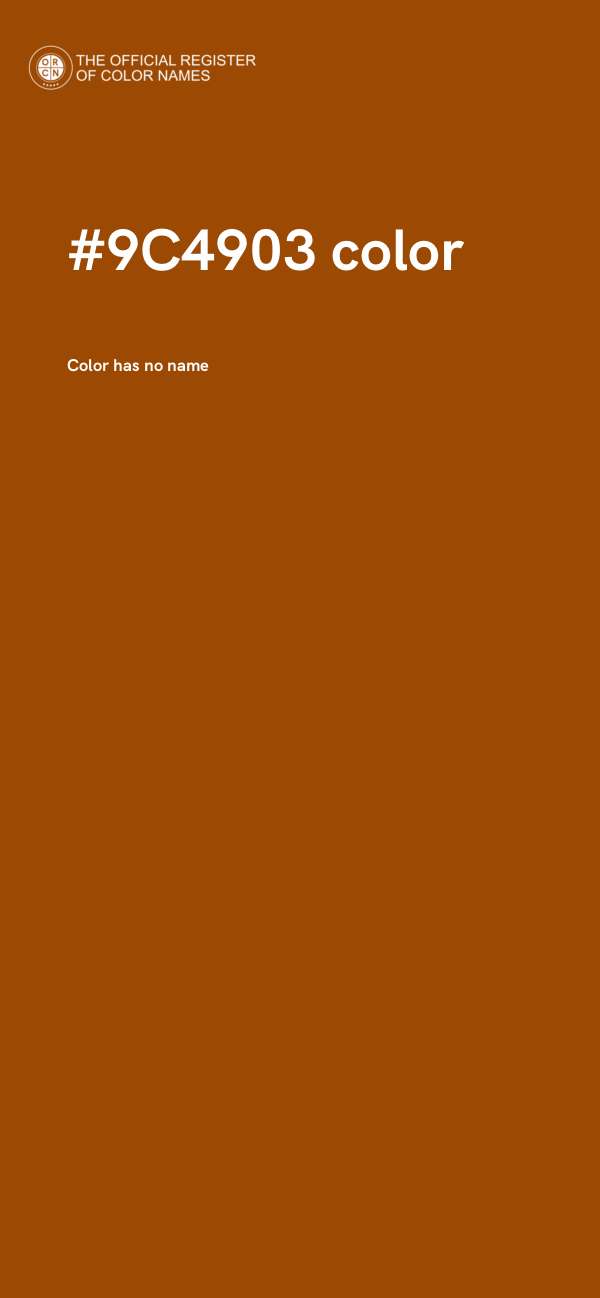 #9C4903 color image
