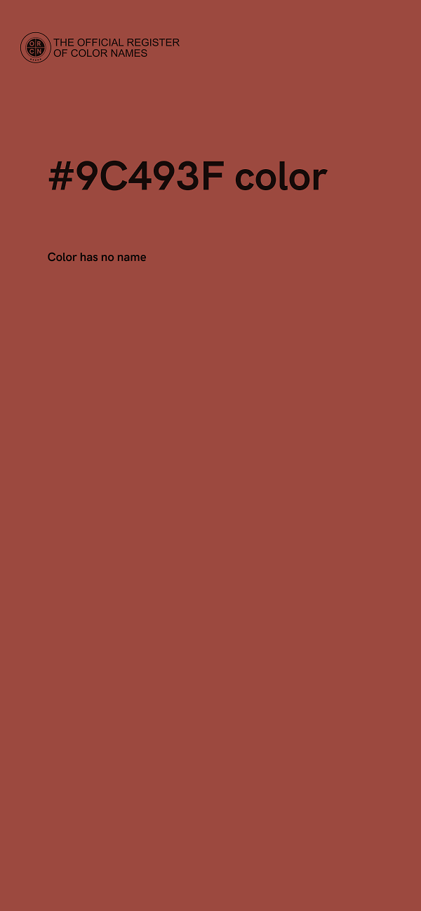 #9C493F color image