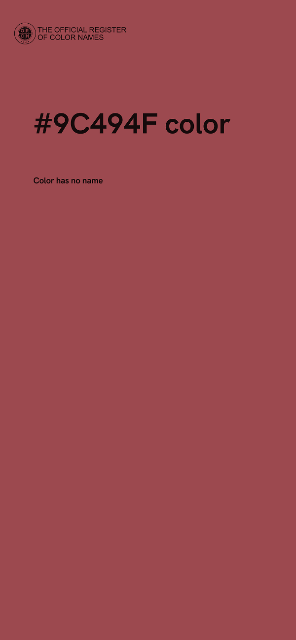 #9C494F color image