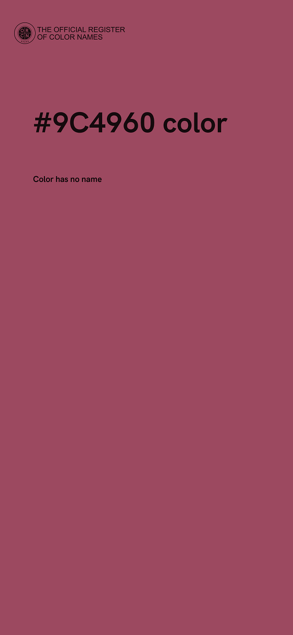 #9C4960 color image