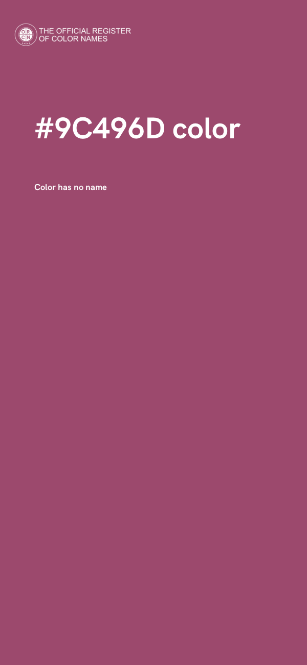 #9C496D color image