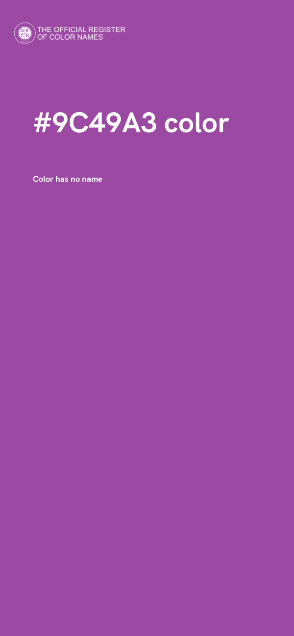 #9C49A3 color image