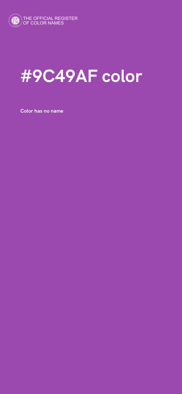 #9C49AF color image