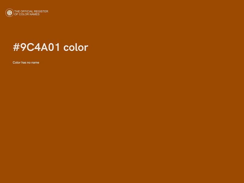 #9C4A01 color image