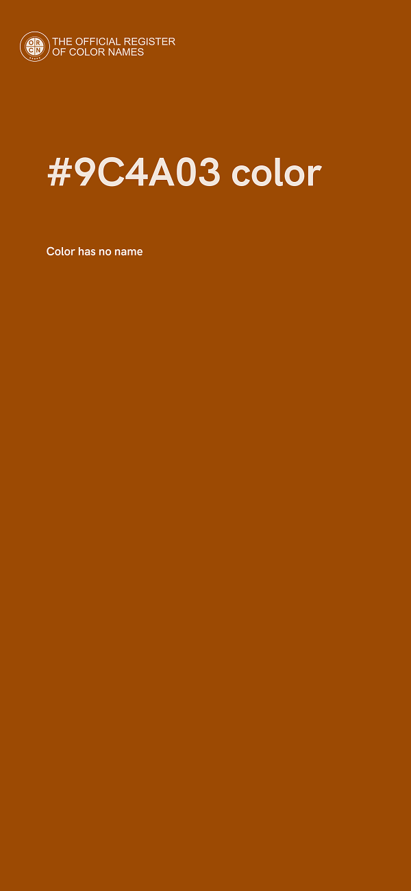 #9C4A03 color image