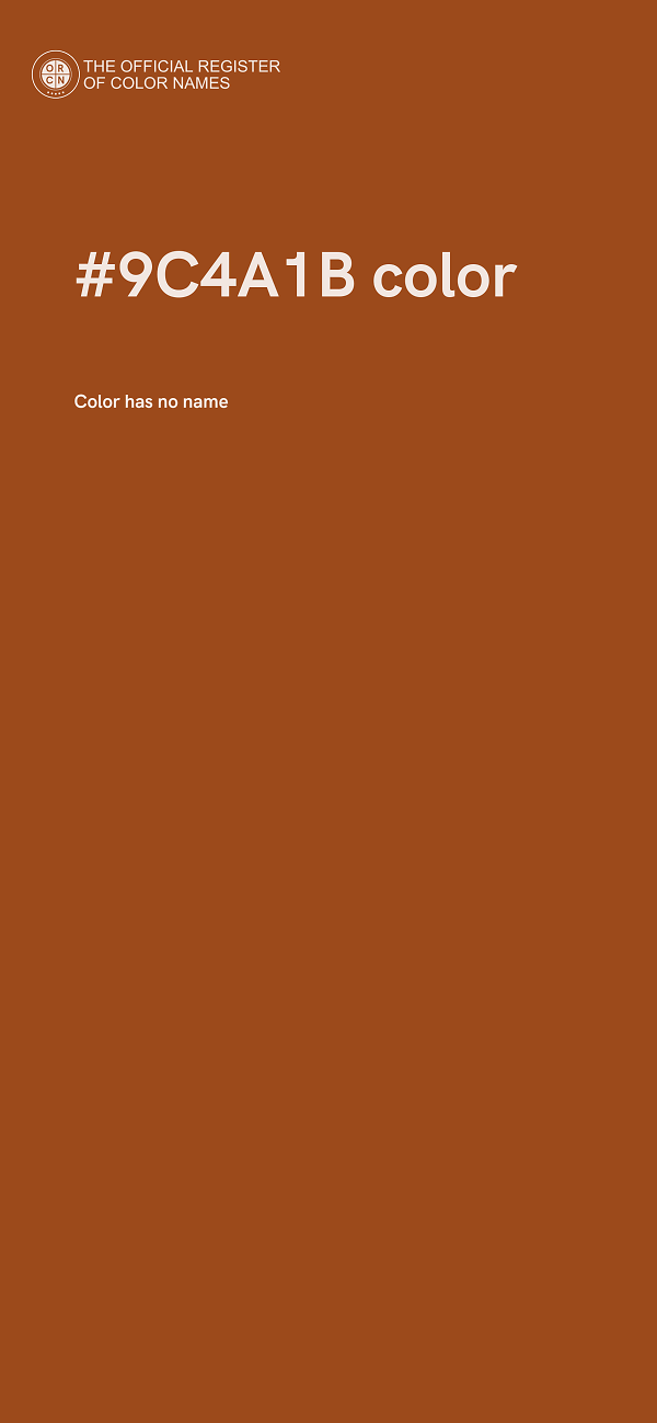 #9C4A1B color image