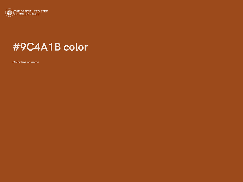 #9C4A1B color image