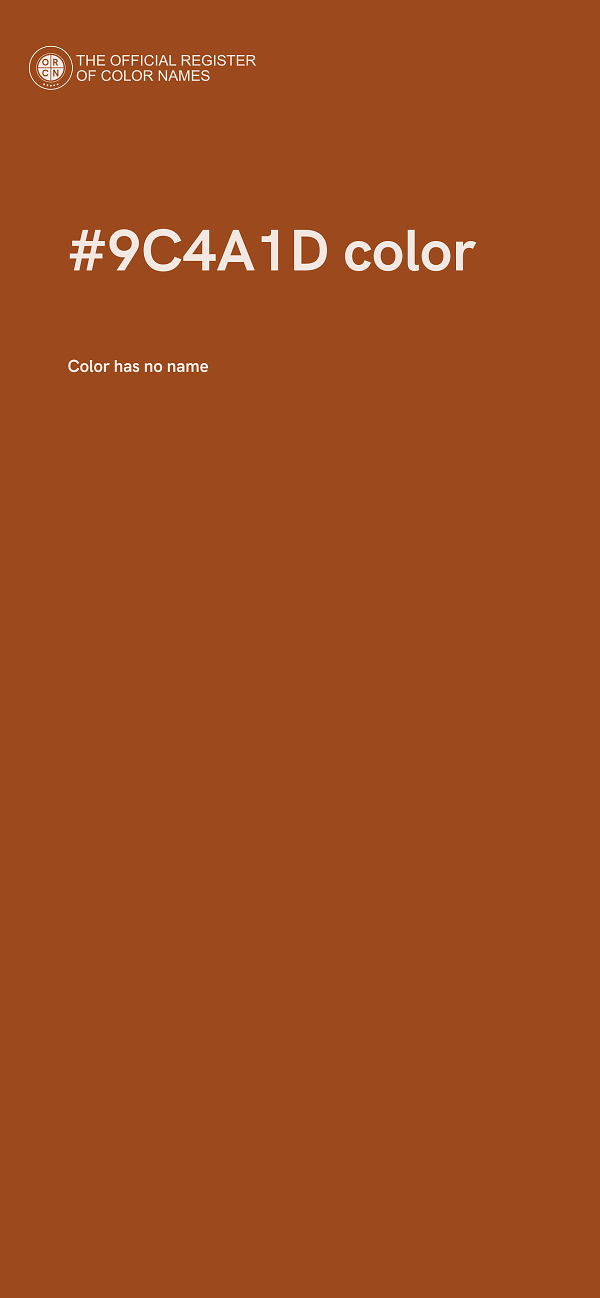 #9C4A1D color image