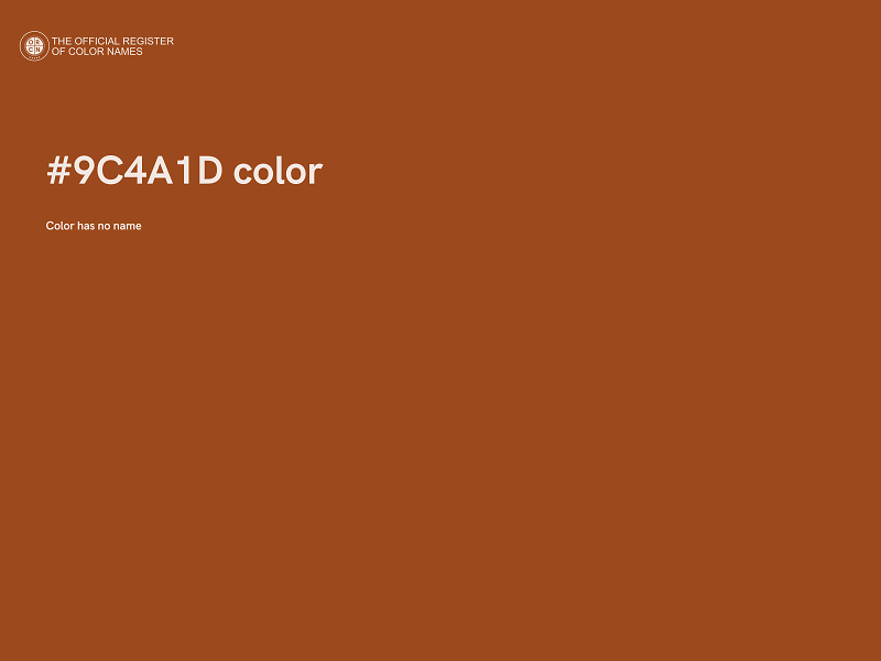 #9C4A1D color image