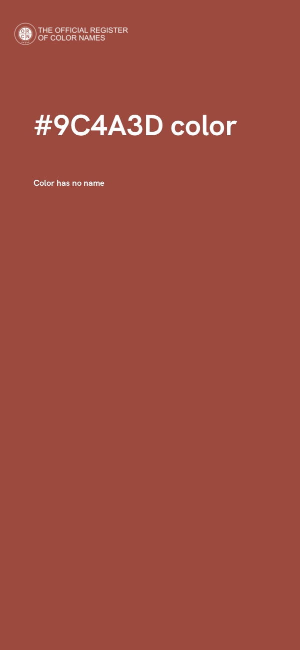#9C4A3D color image