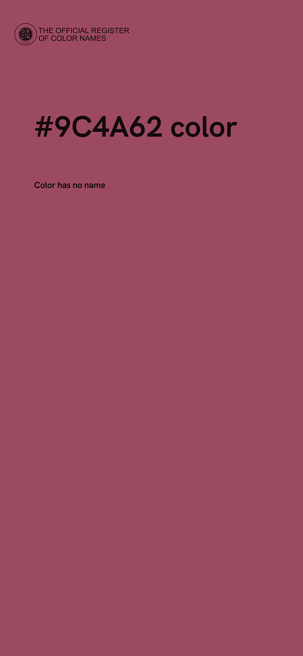 #9C4A62 color image