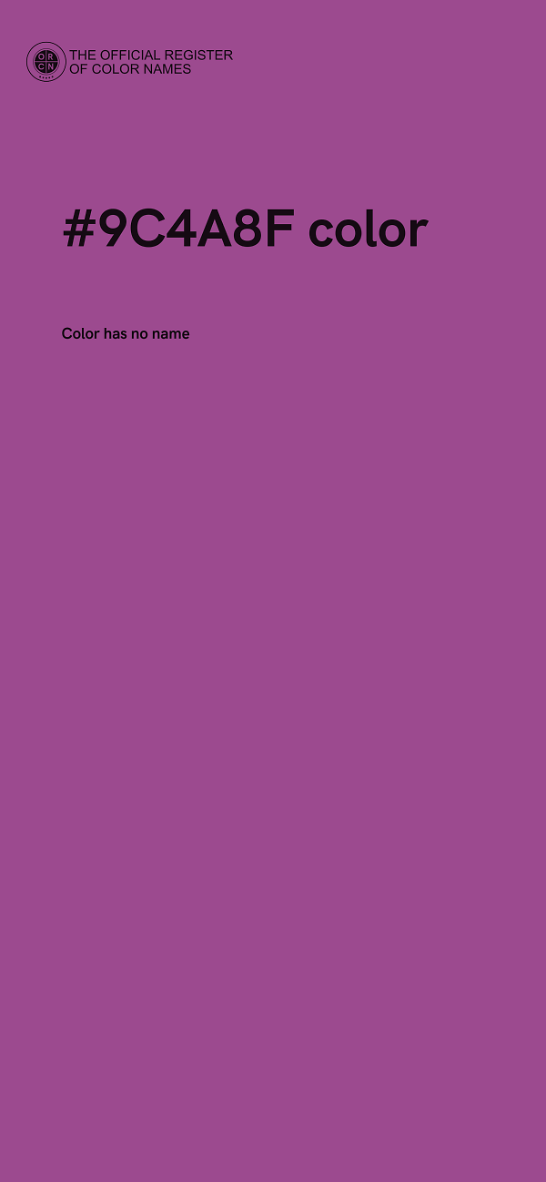 #9C4A8F color image