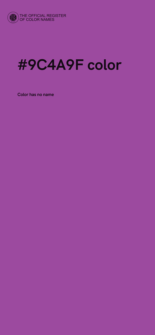 #9C4A9F color image