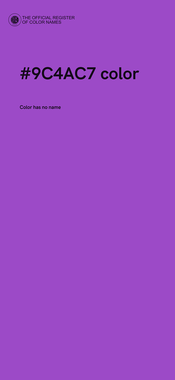 #9C4AC7 color image
