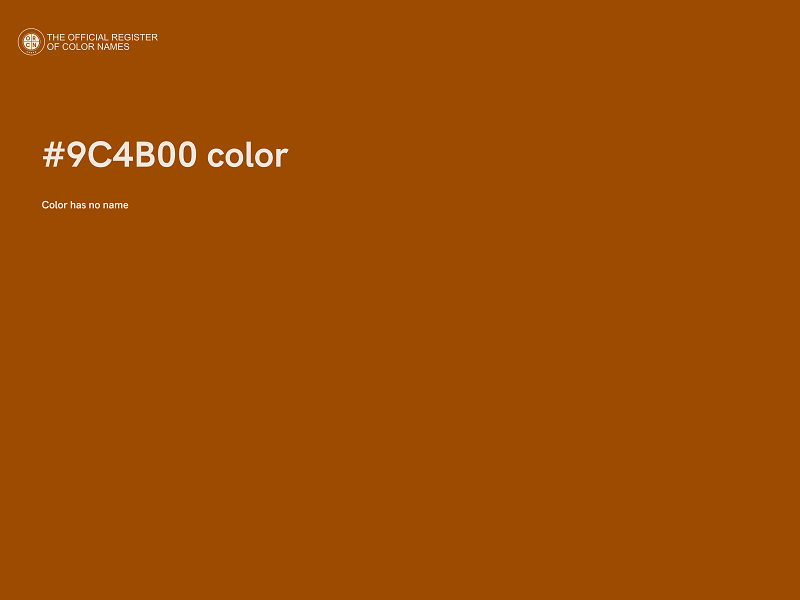 #9C4B00 color image