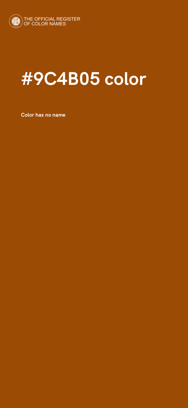#9C4B05 color image