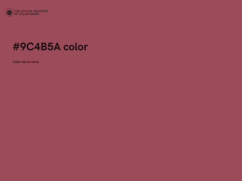 #9C4B5A color image