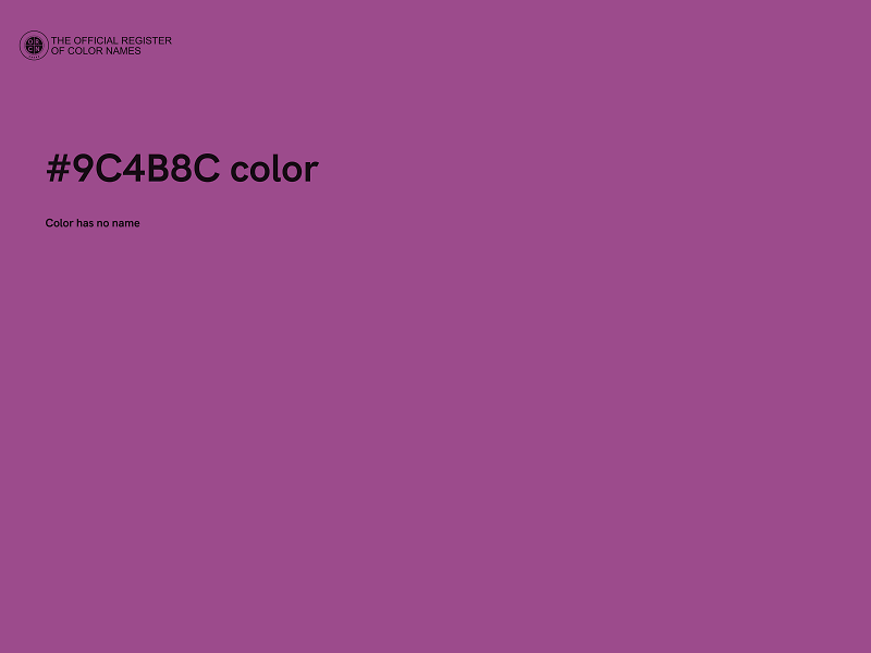 #9C4B8C color image