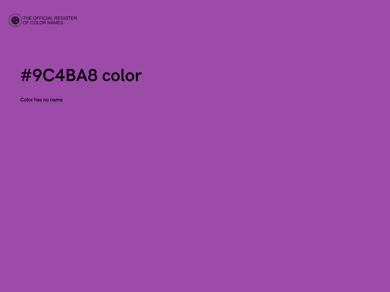 #9C4BA8 color image