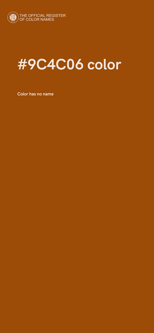 #9C4C06 color image