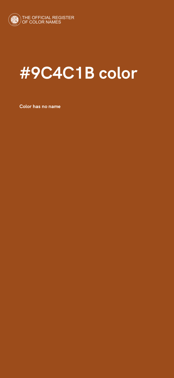 #9C4C1B color image