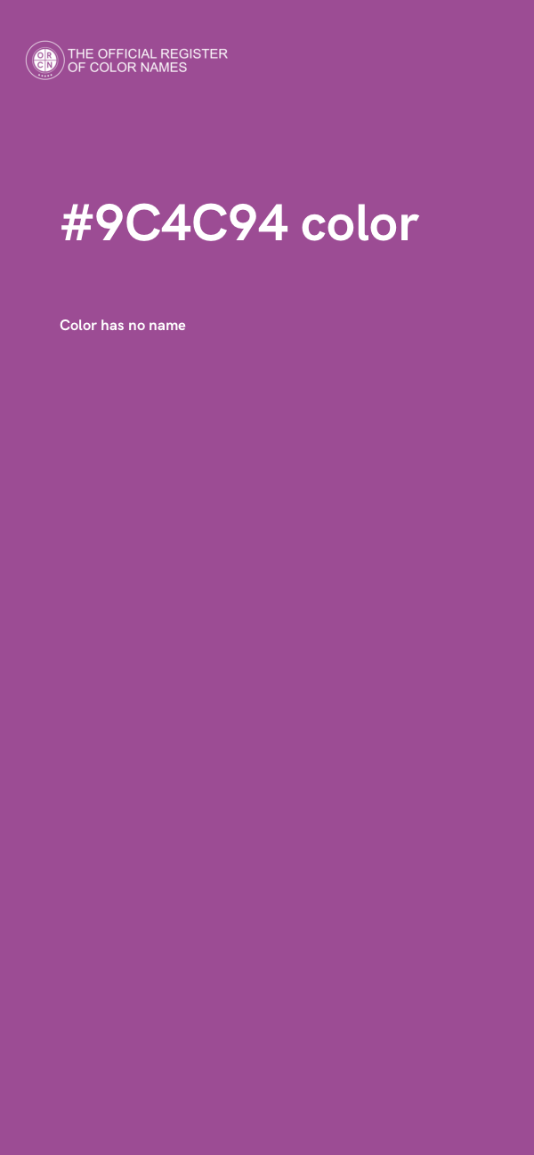 #9C4C94 color image