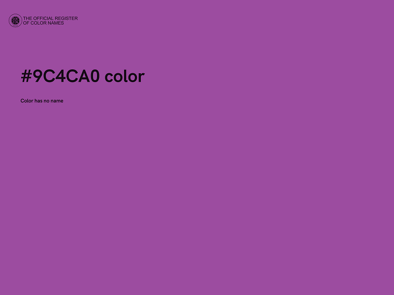 #9C4CA0 color image