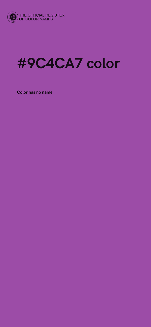 #9C4CA7 color image