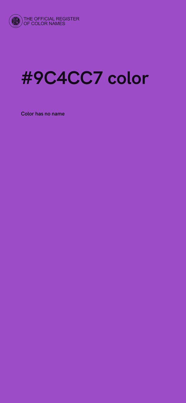 #9C4CC7 color image