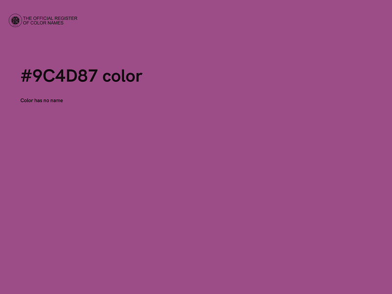 #9C4D87 color image