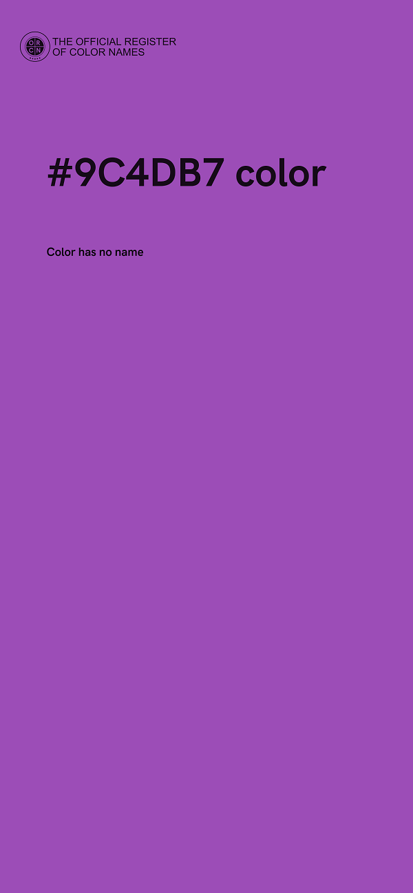 #9C4DB7 color image