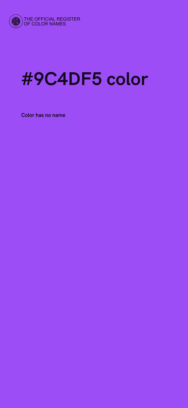 #9C4DF5 color image