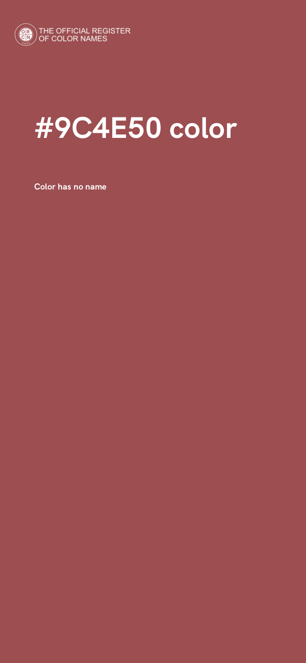 #9C4E50 color image