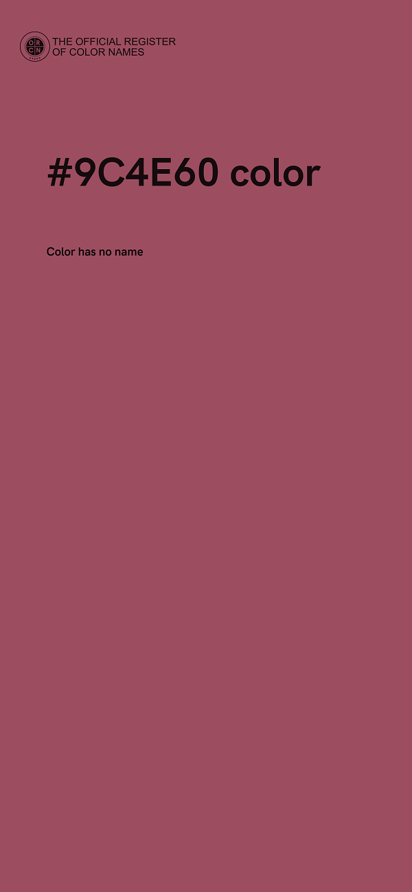 #9C4E60 color image