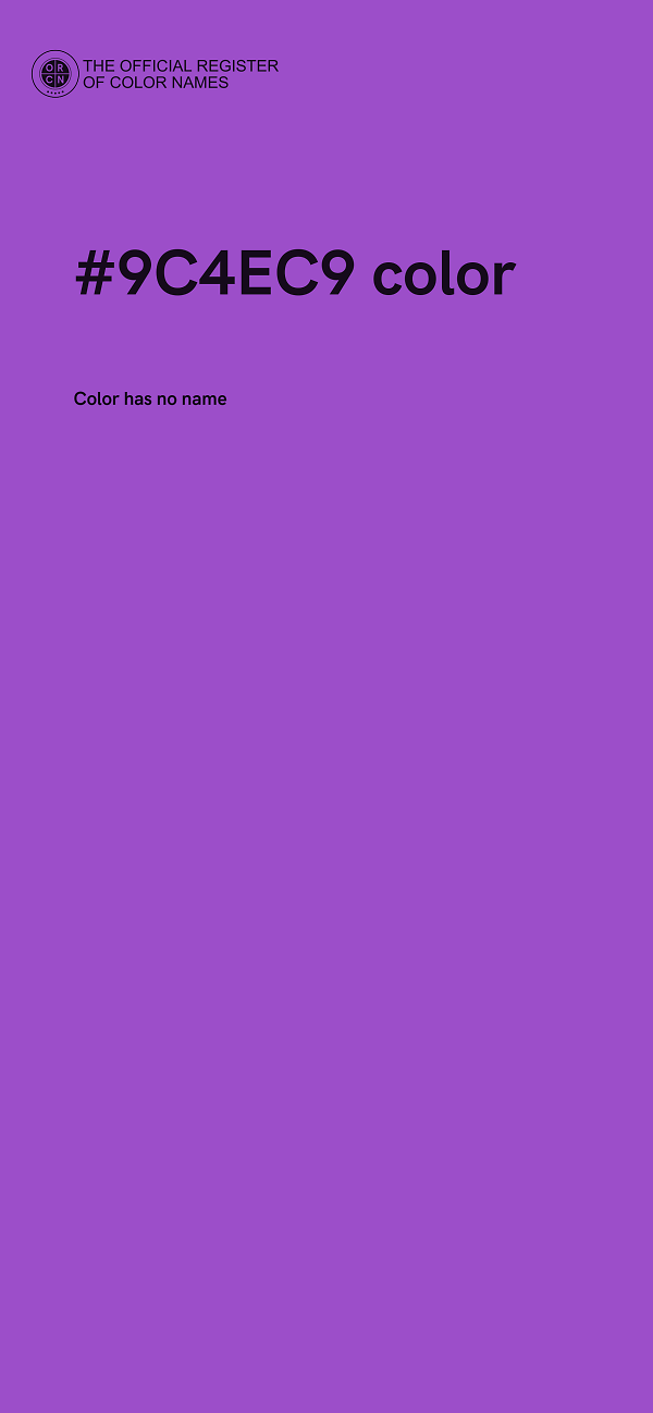 #9C4EC9 color image