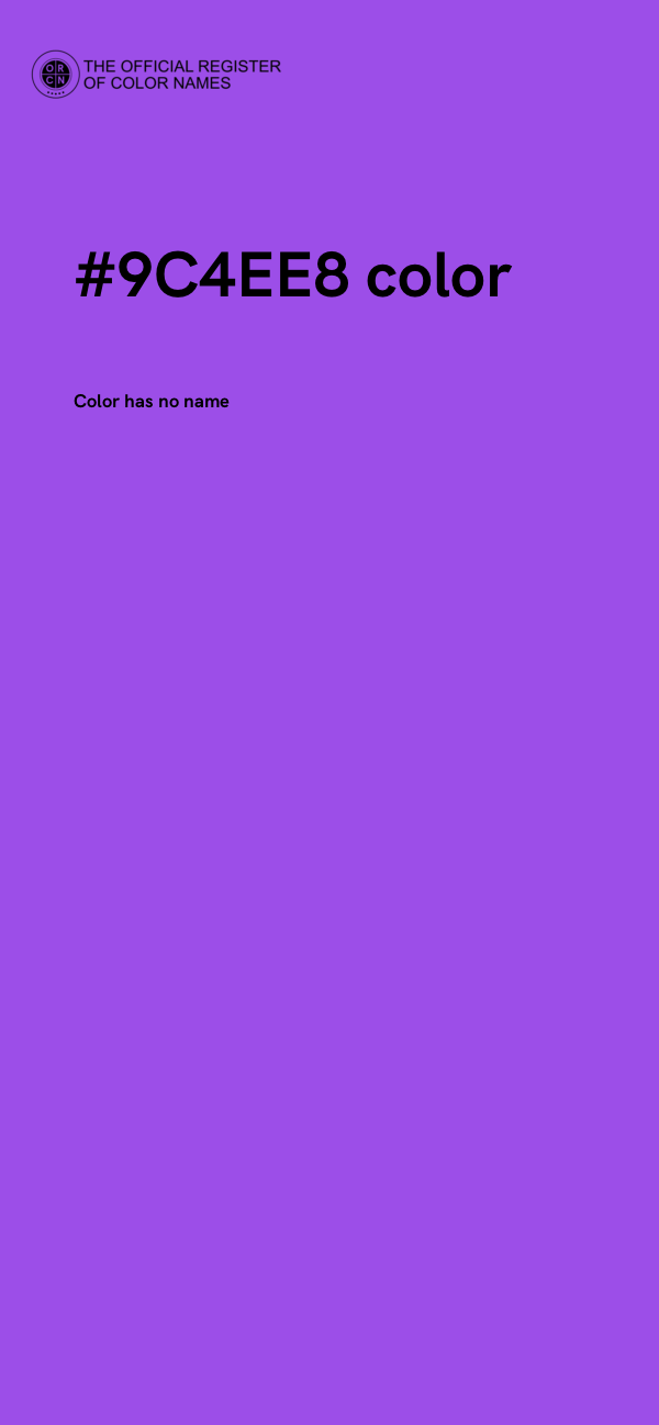 #9C4EE8 color image