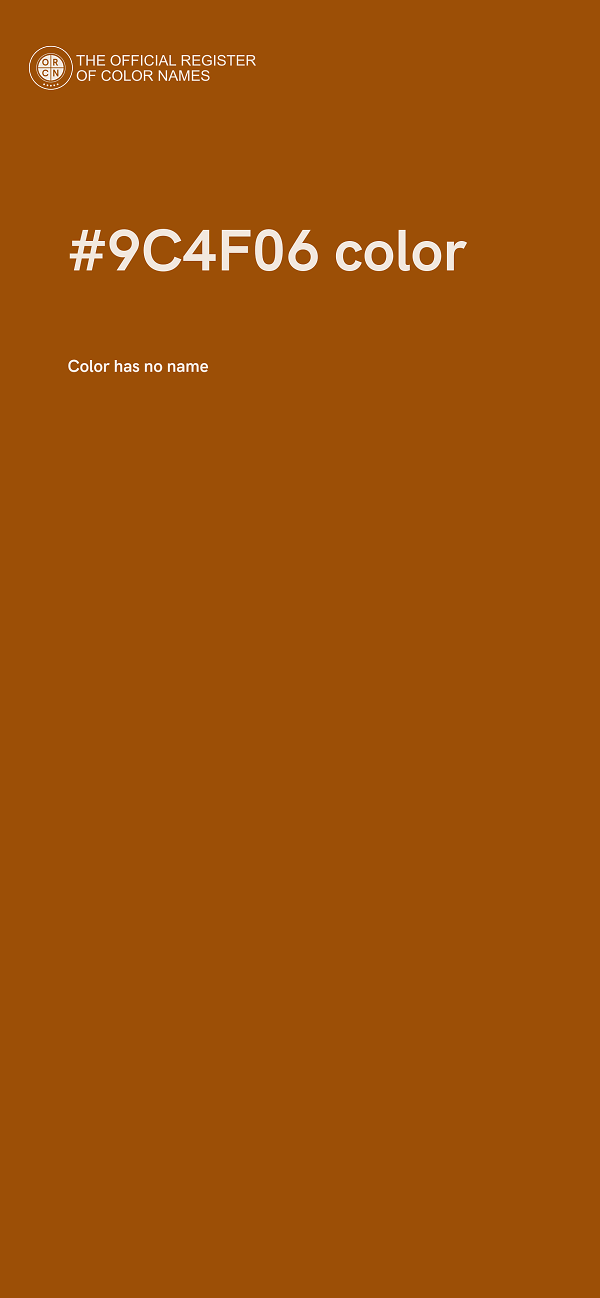 #9C4F06 color image