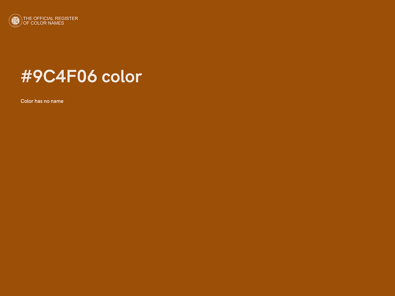 #9C4F06 color image