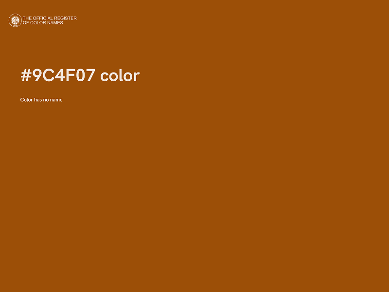 #9C4F07 color image